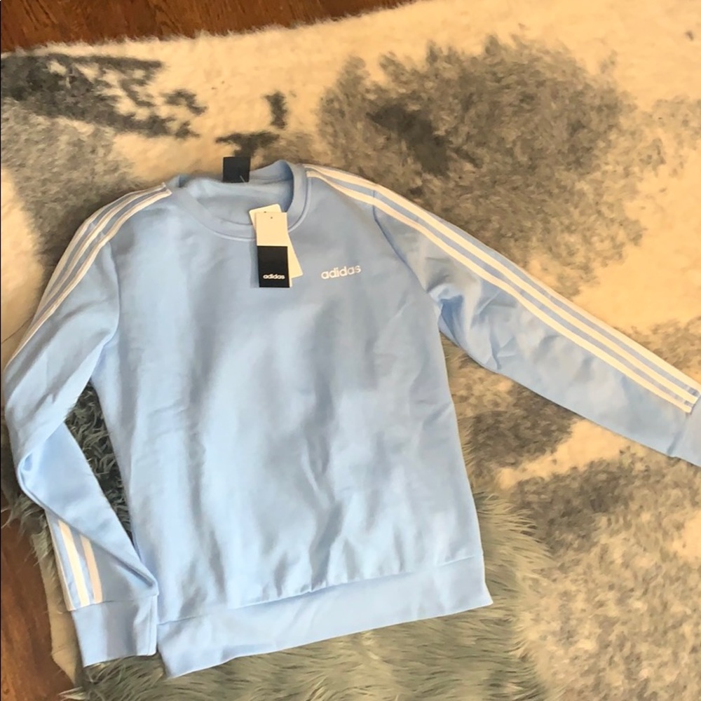 Adidas baby blue women’s sweat shirt SIZE M
